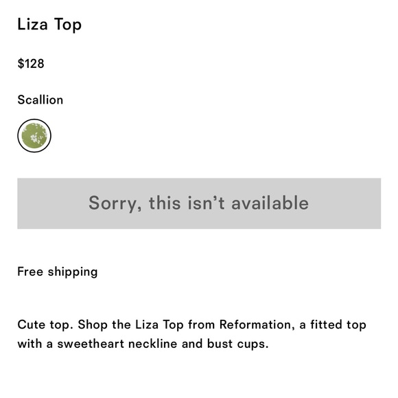 Reformation Liza Top made in Los Angeles - Picture 3 of 5